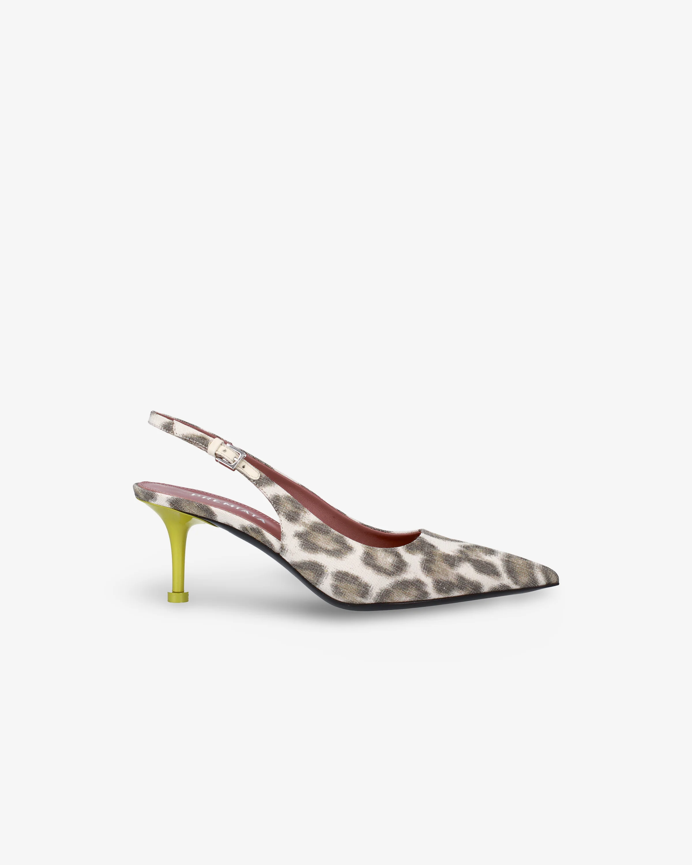 Chanel in Canvas Animalier con Tacco Lime