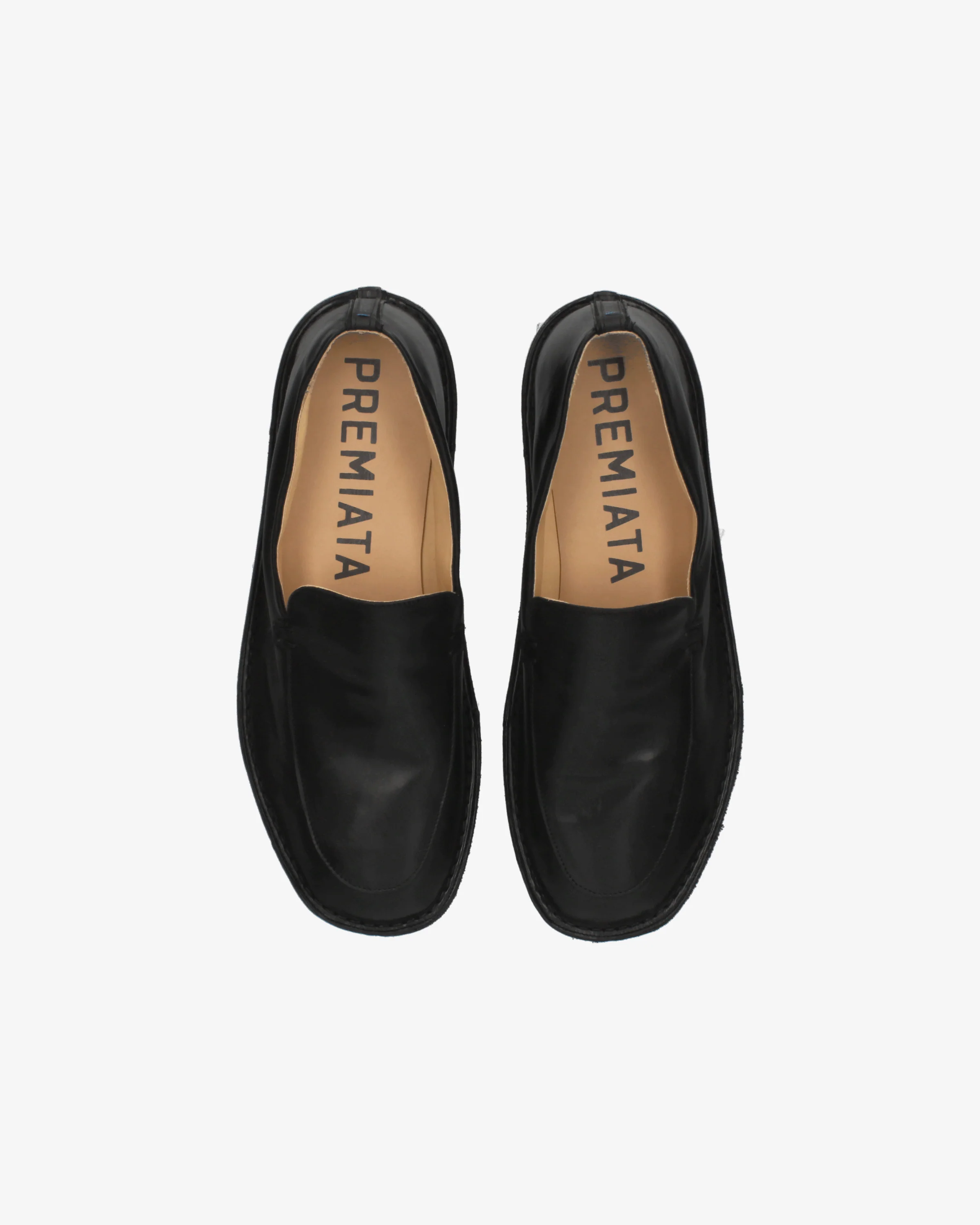 Black Napa Slipper with Rubber Bottom