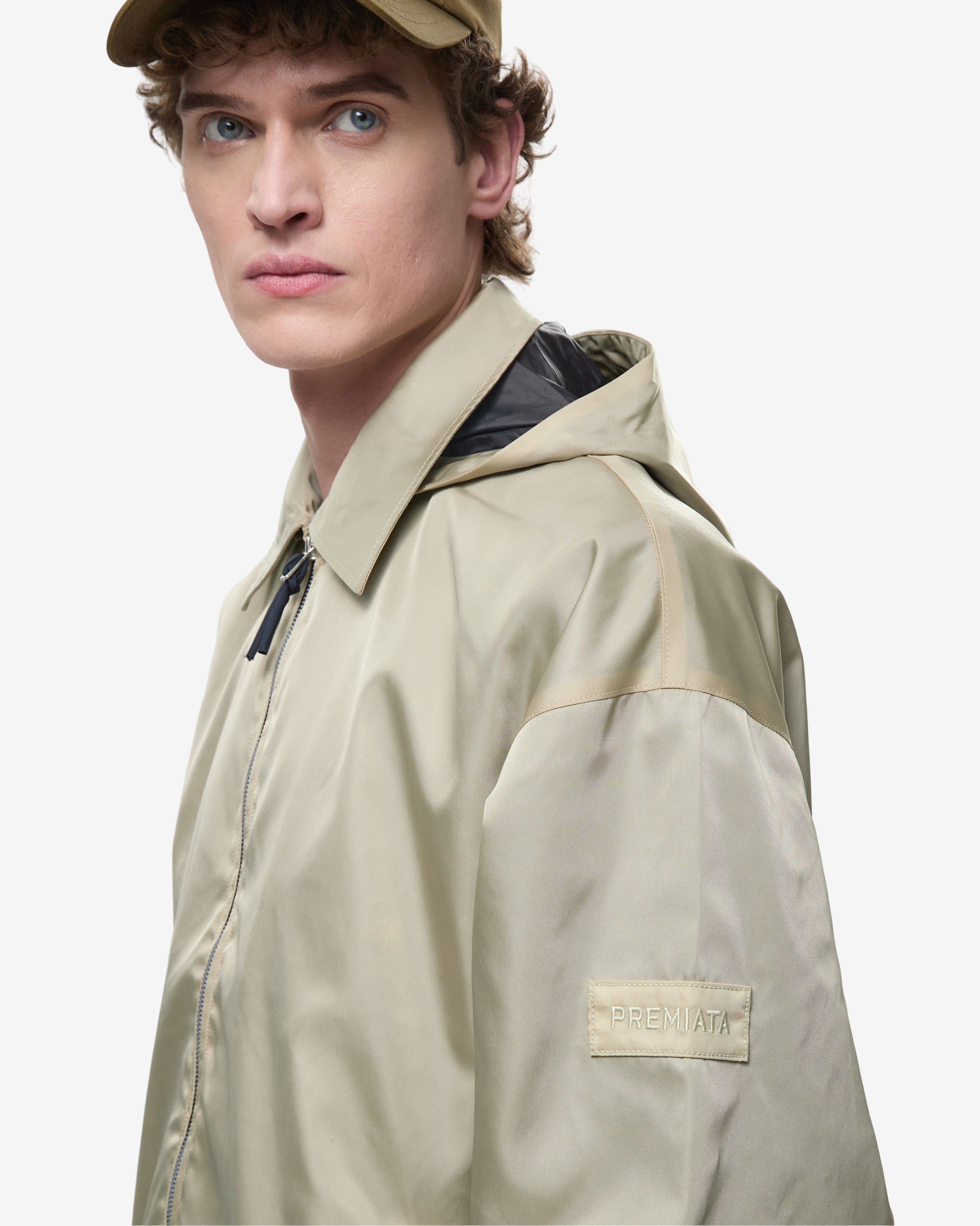 Blouson with Removable Hood Green