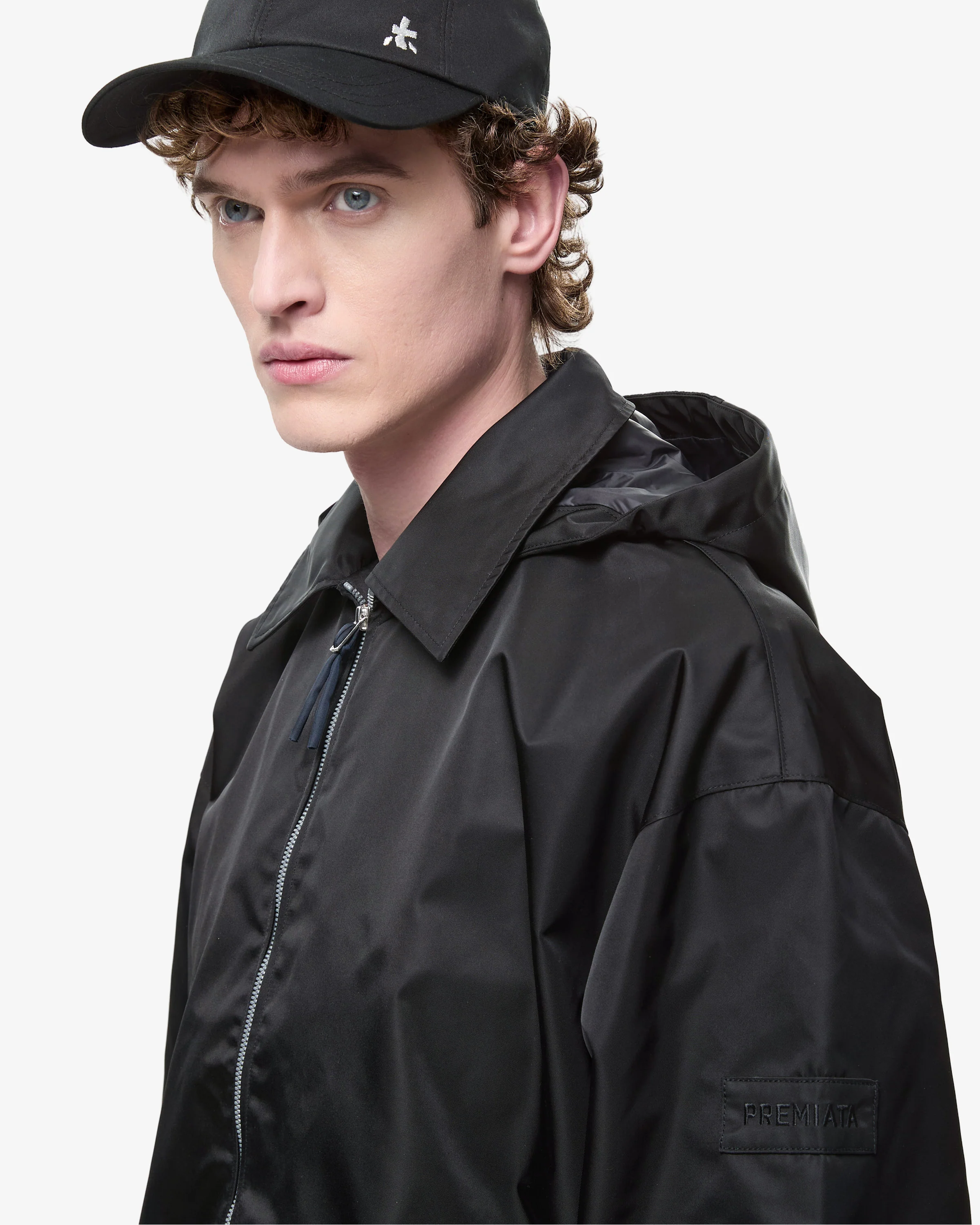 Blouson with Removable Hood Black