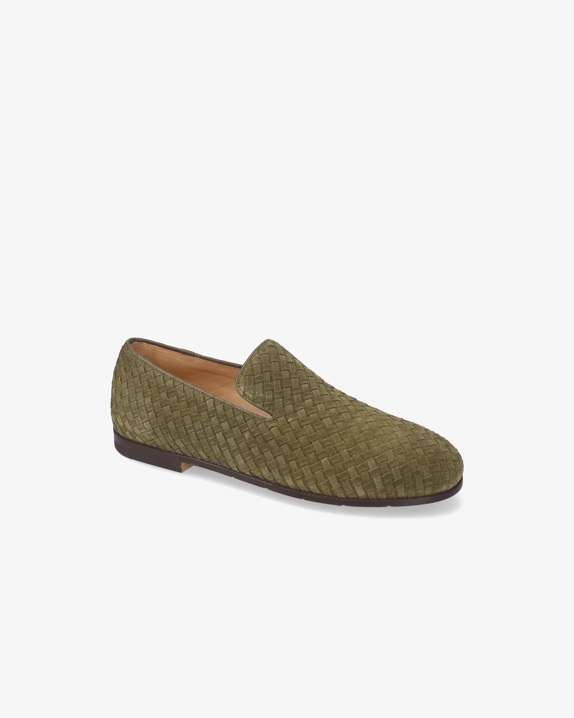 Slip-on in camoscio intrecciato