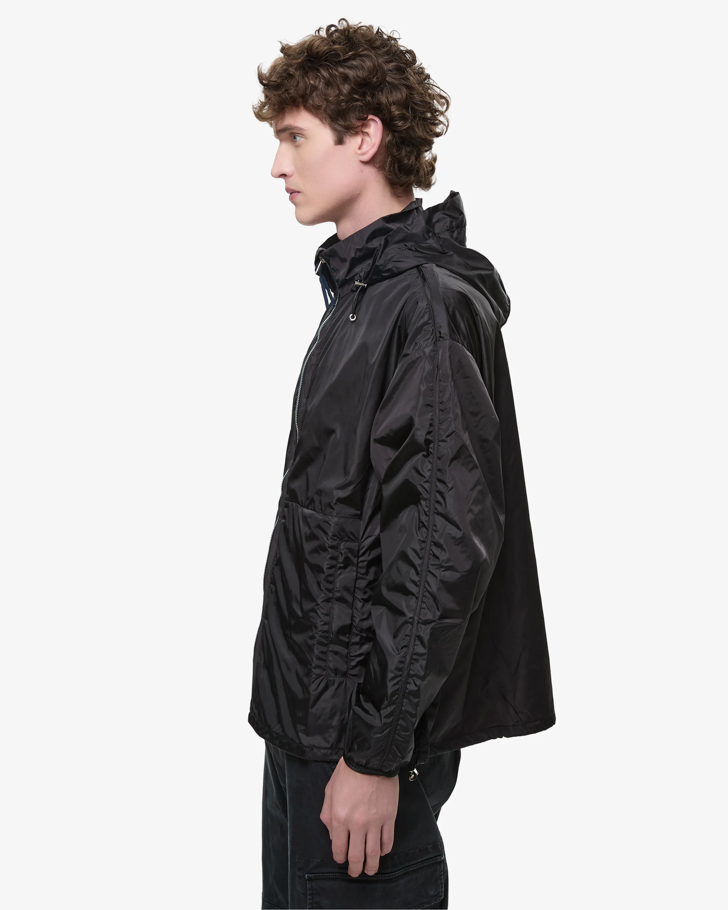 Light Nylon Wind Jacket Black