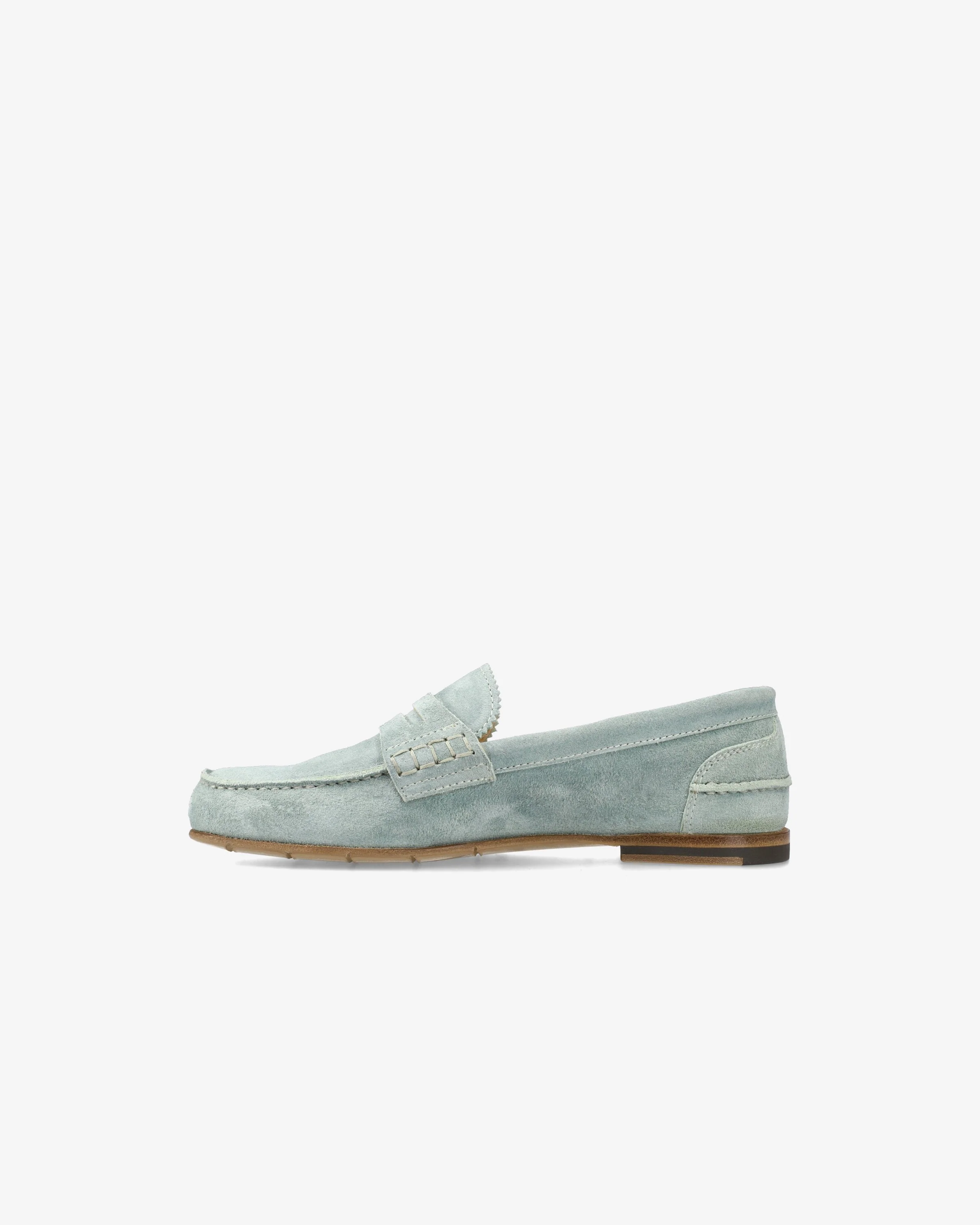 Low Heel Suede Loafer