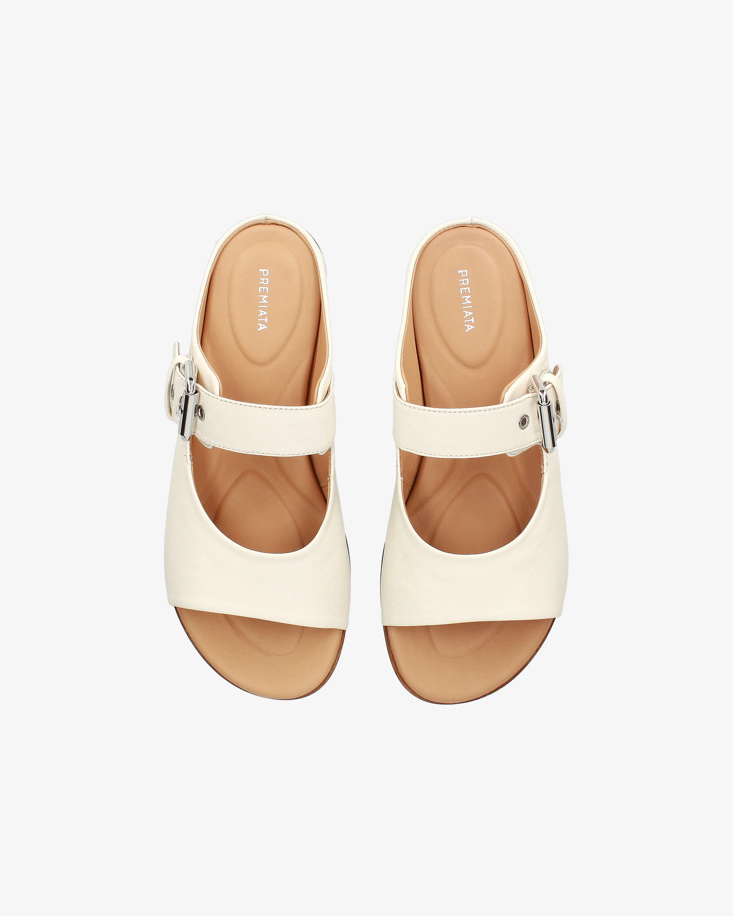 Bebè Sabot with Suede Buckle and Island Flat Heel