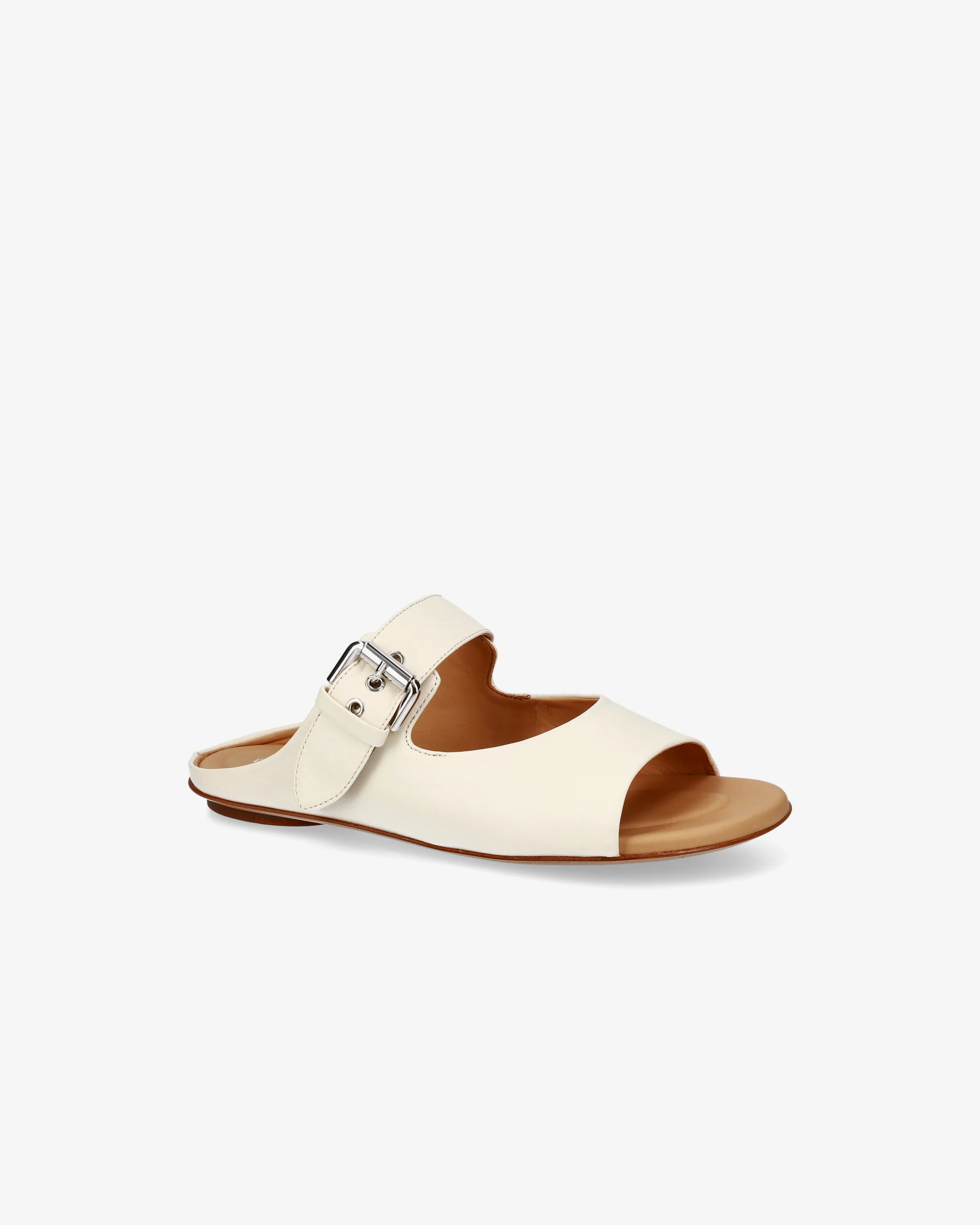 Bebè Sabot with Suede Buckle and Island Flat Heel