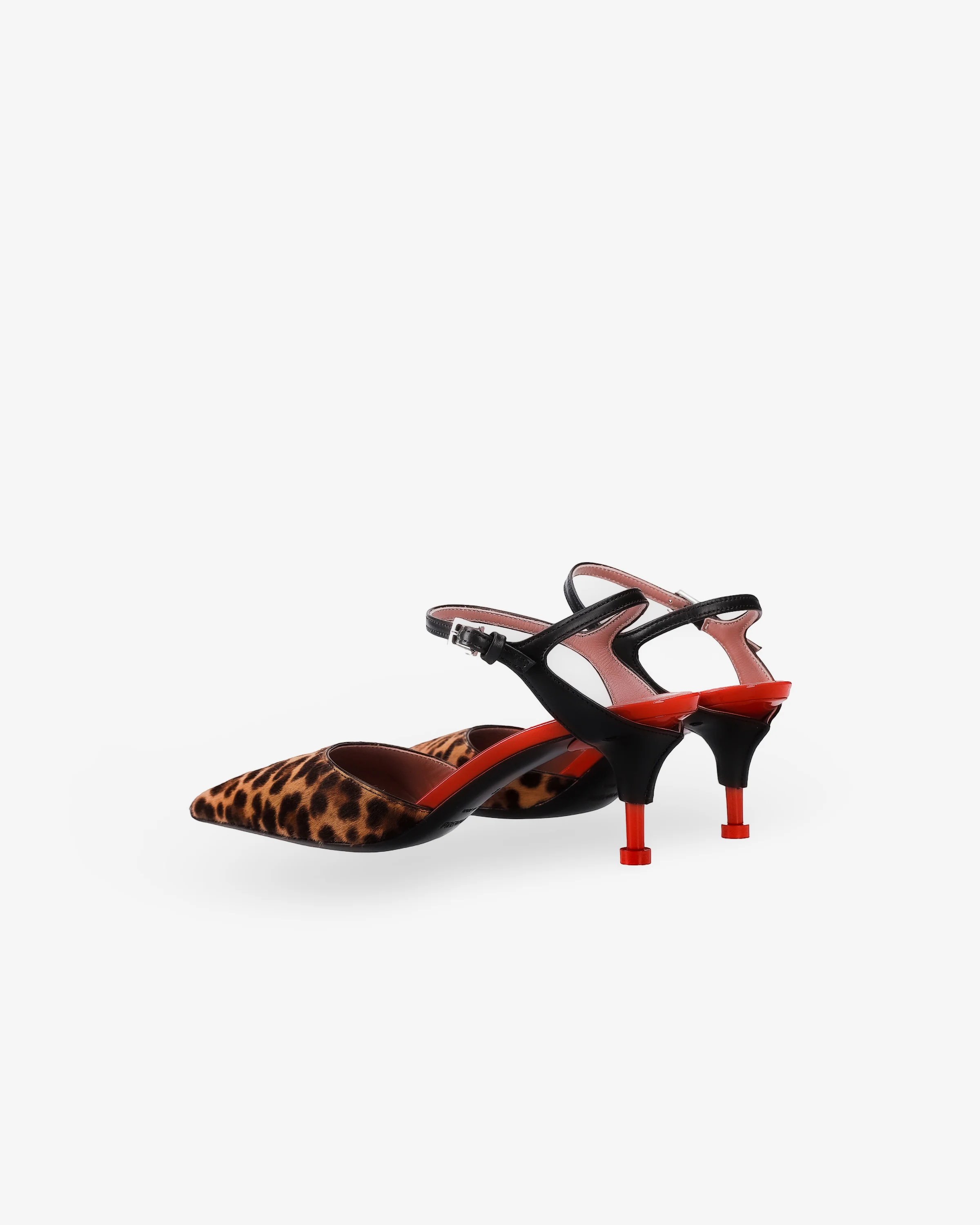 Mules Animalier with Black Belt