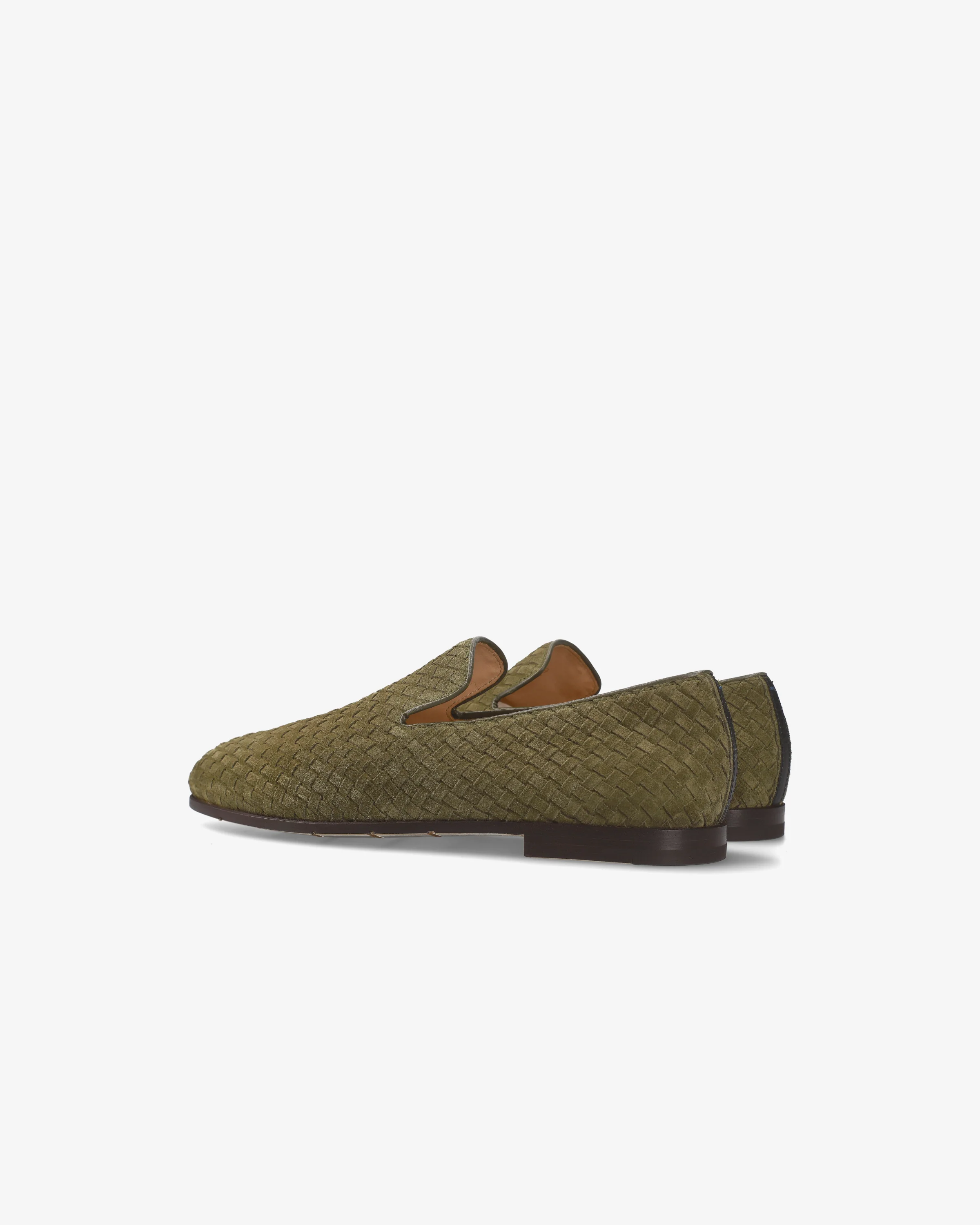 Slip-on in camoscio intrecciato