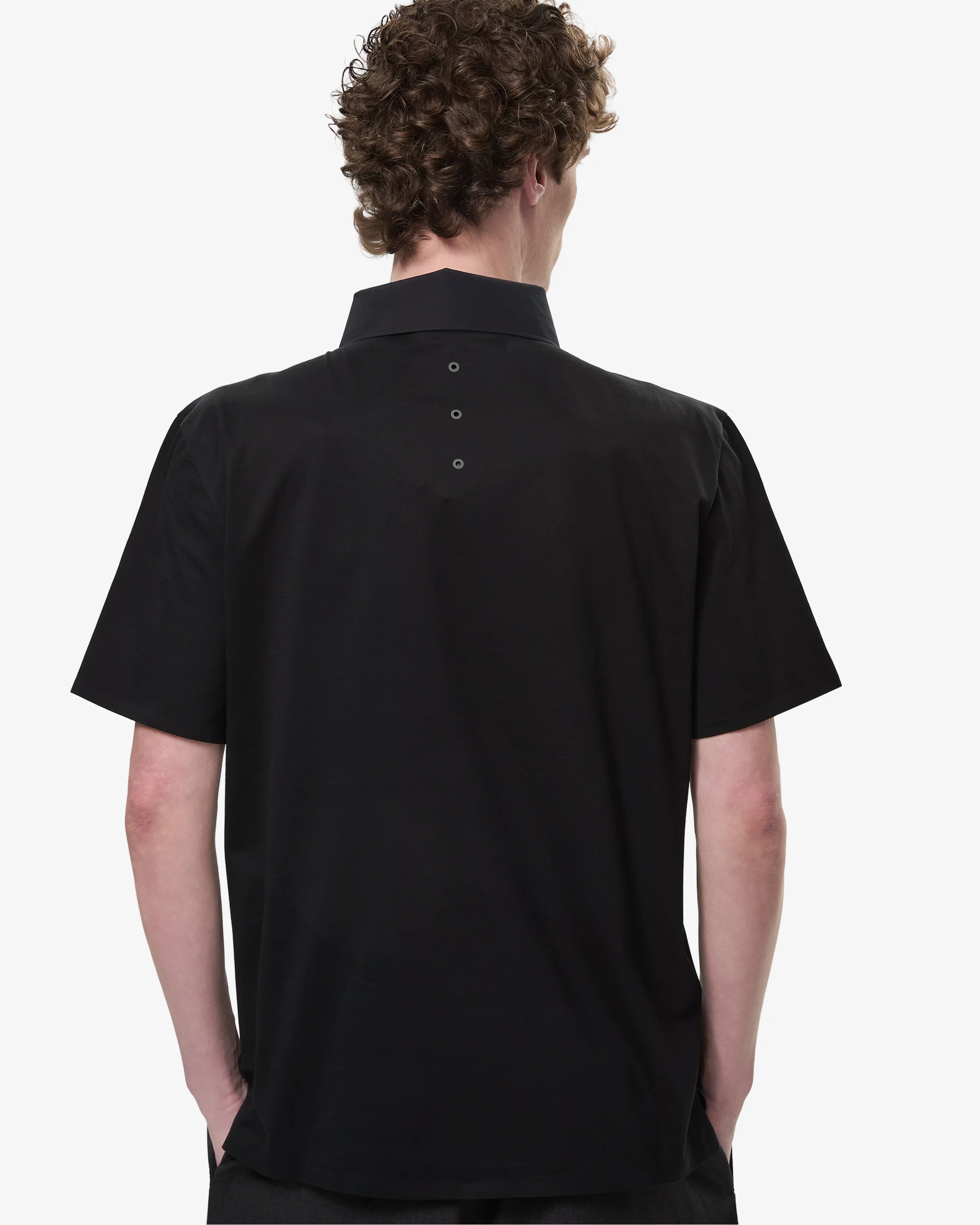Polo Over in Cotton Jersey Black