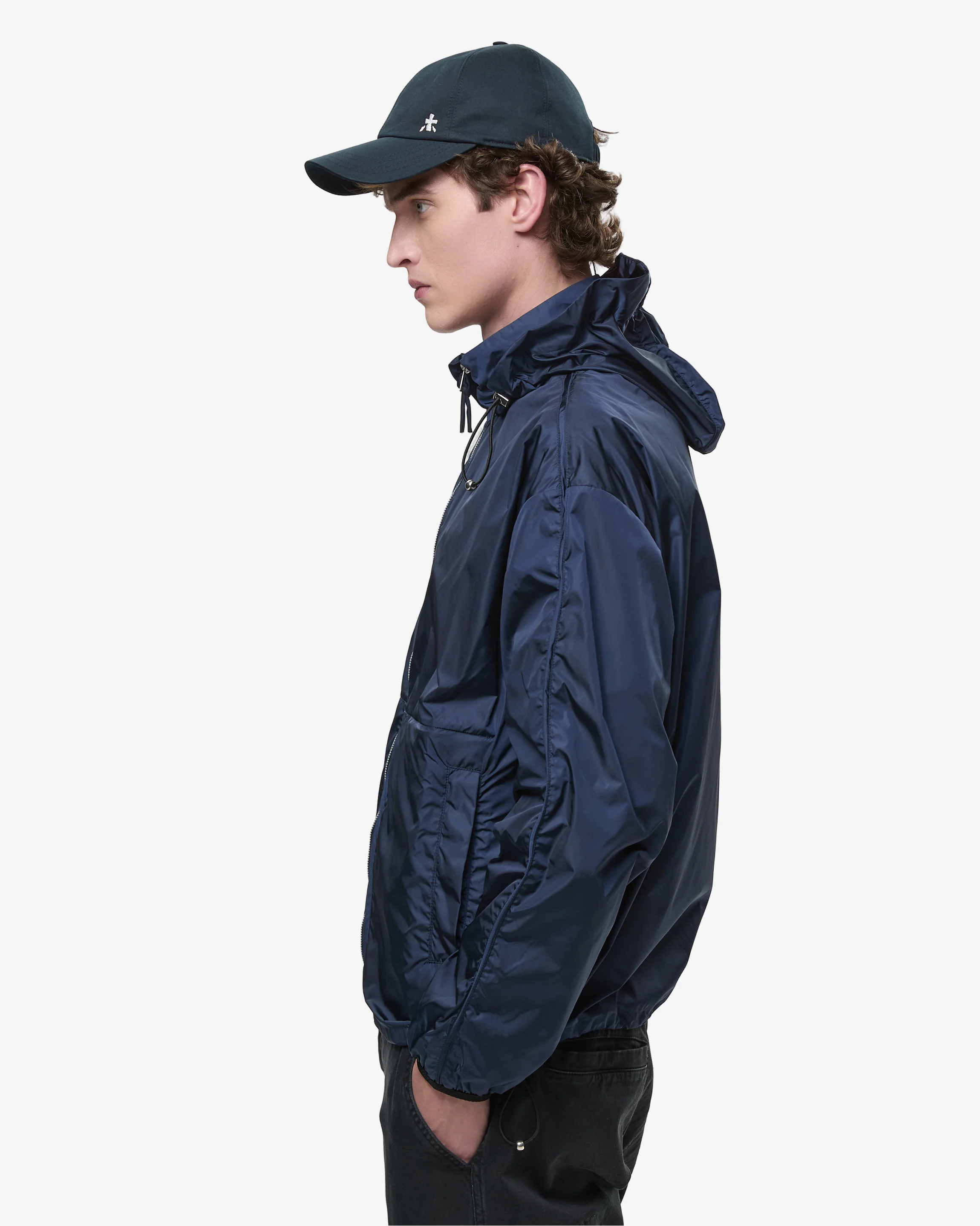 Light Nylon Wind Jacket Blue