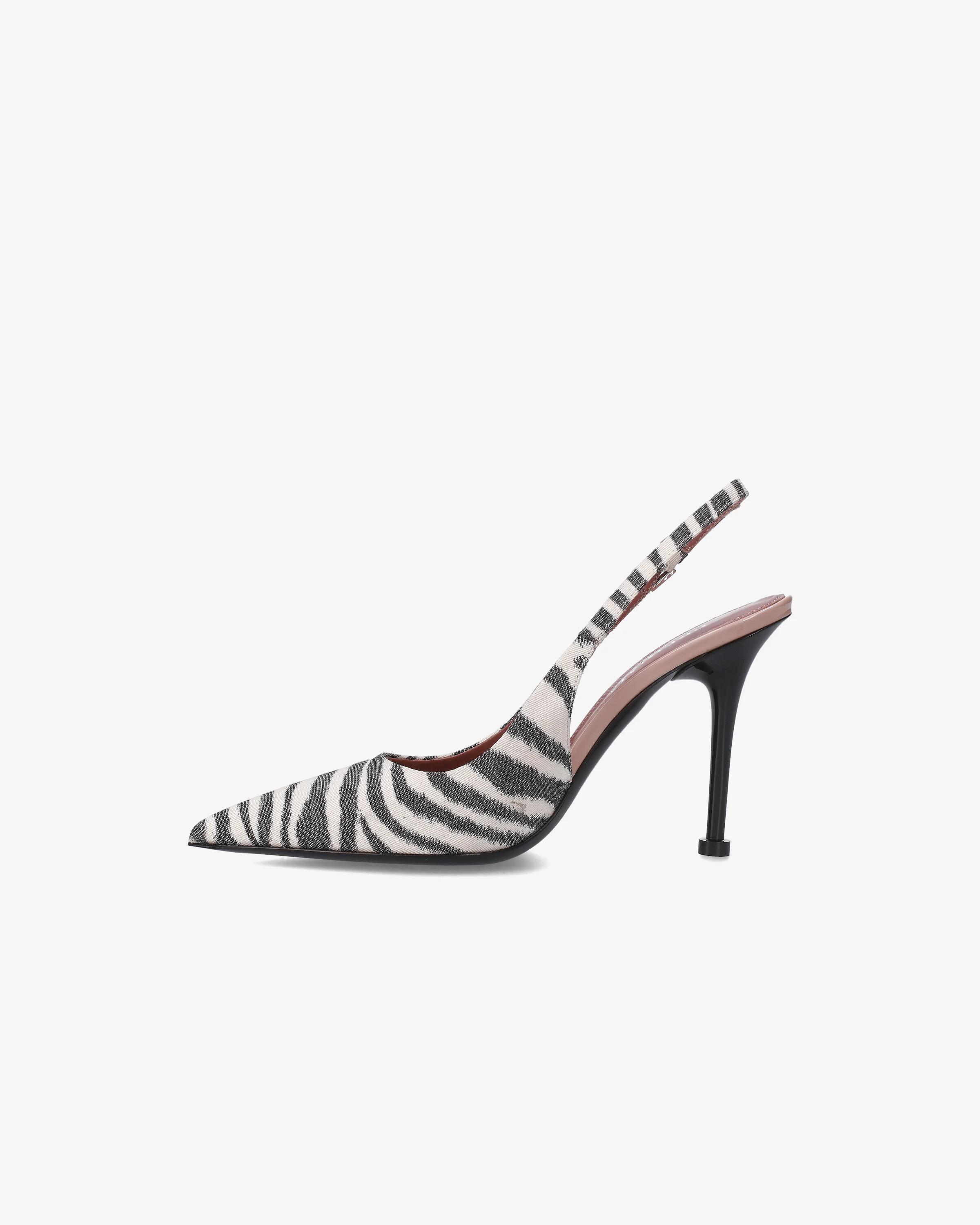 Chanel Canvas Zebra with Glossy Black Stiletto Heel