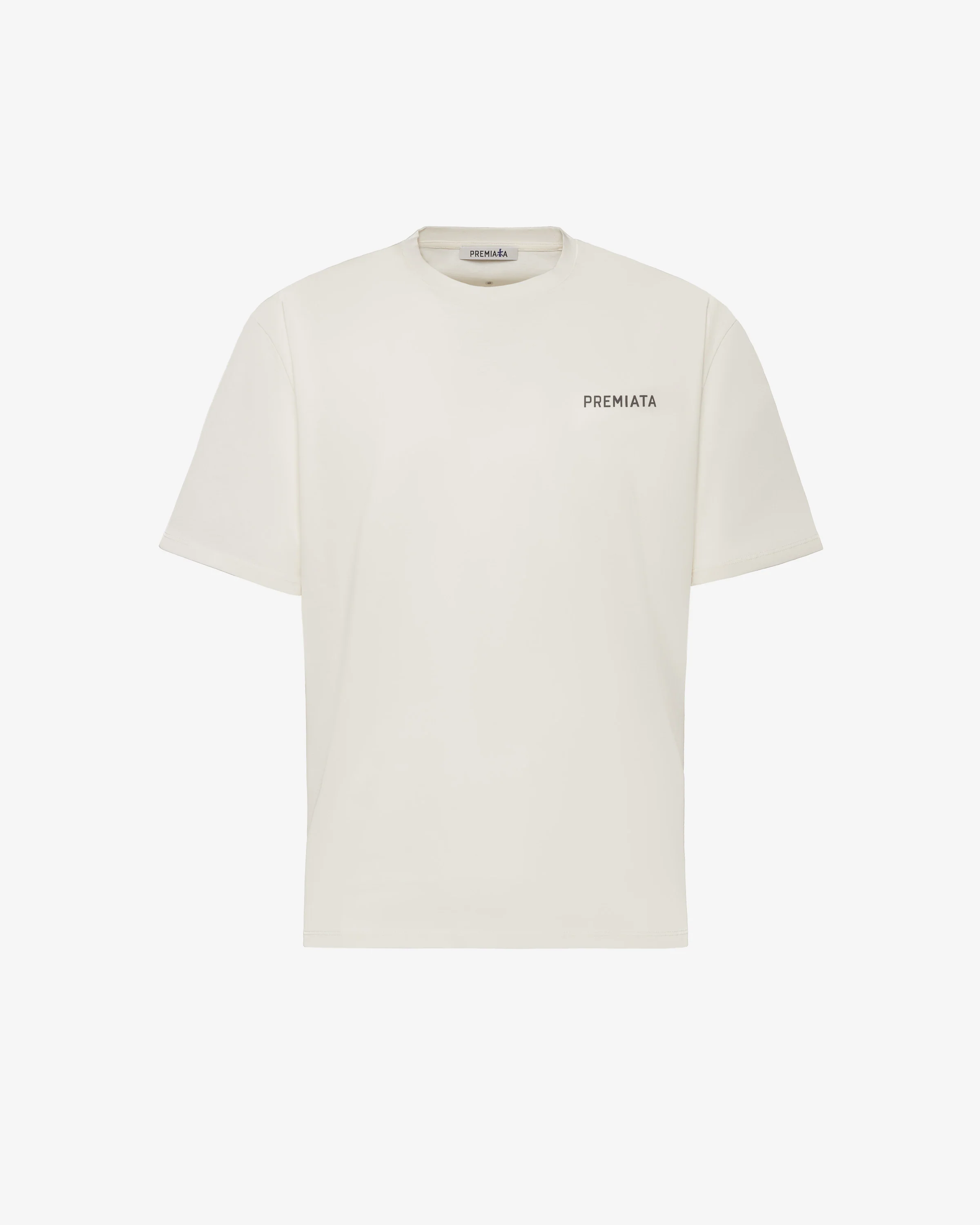 T-Shirt with Side Slits and Contrasting Details White