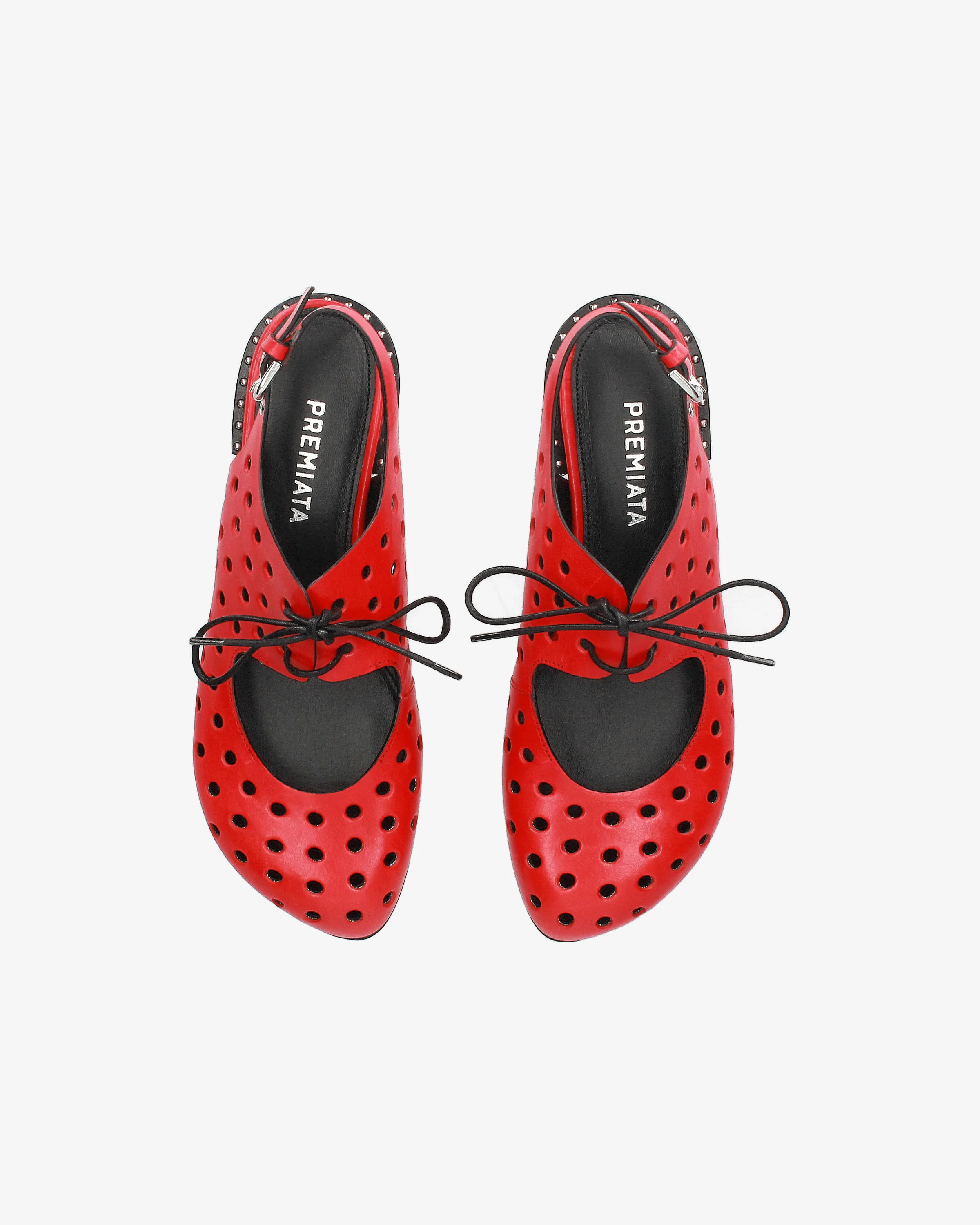 Chanel Lace-up Drilled with Studded Heel