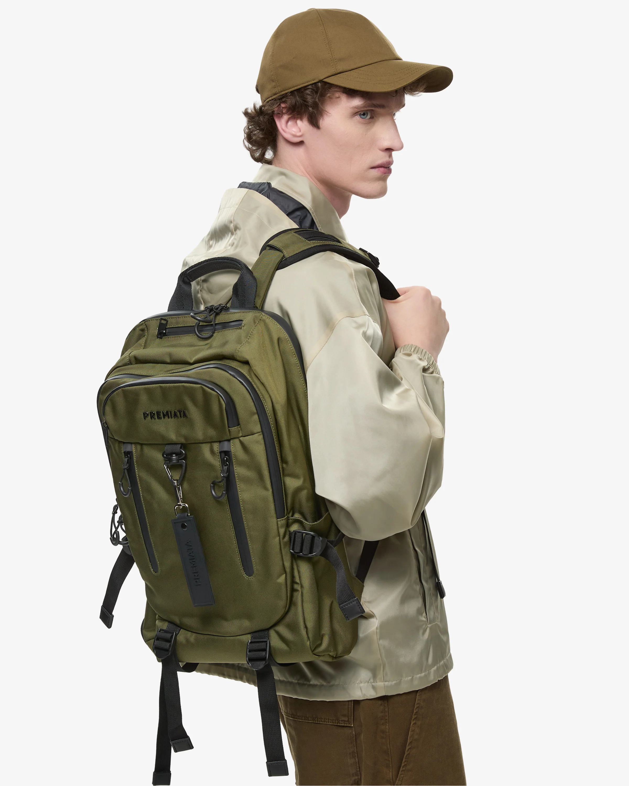 Blouson with Removable Hood Green