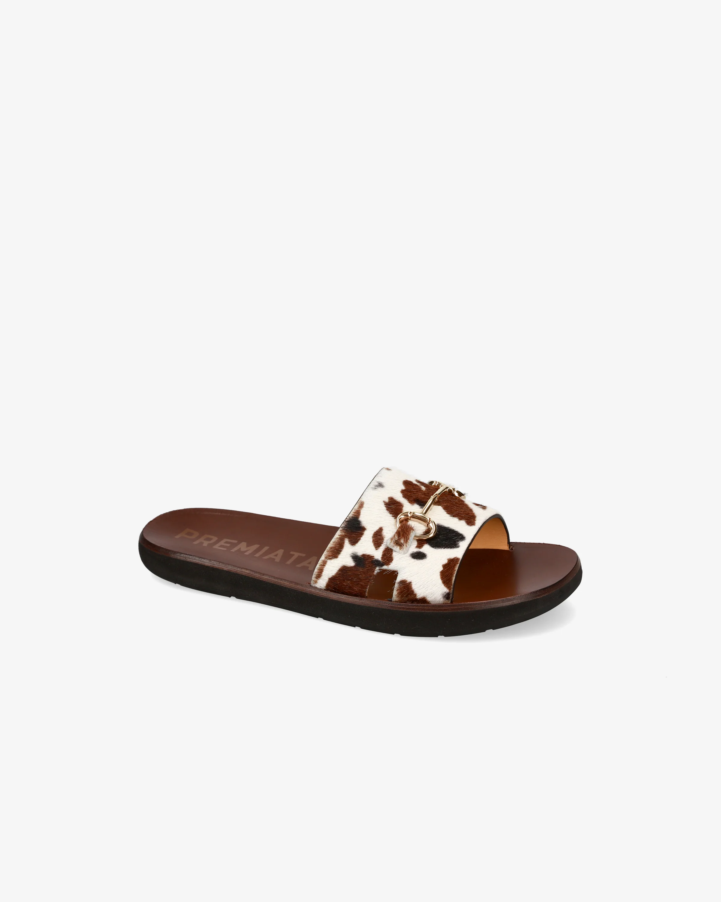 Leather Sandals with Ponyhair Headband