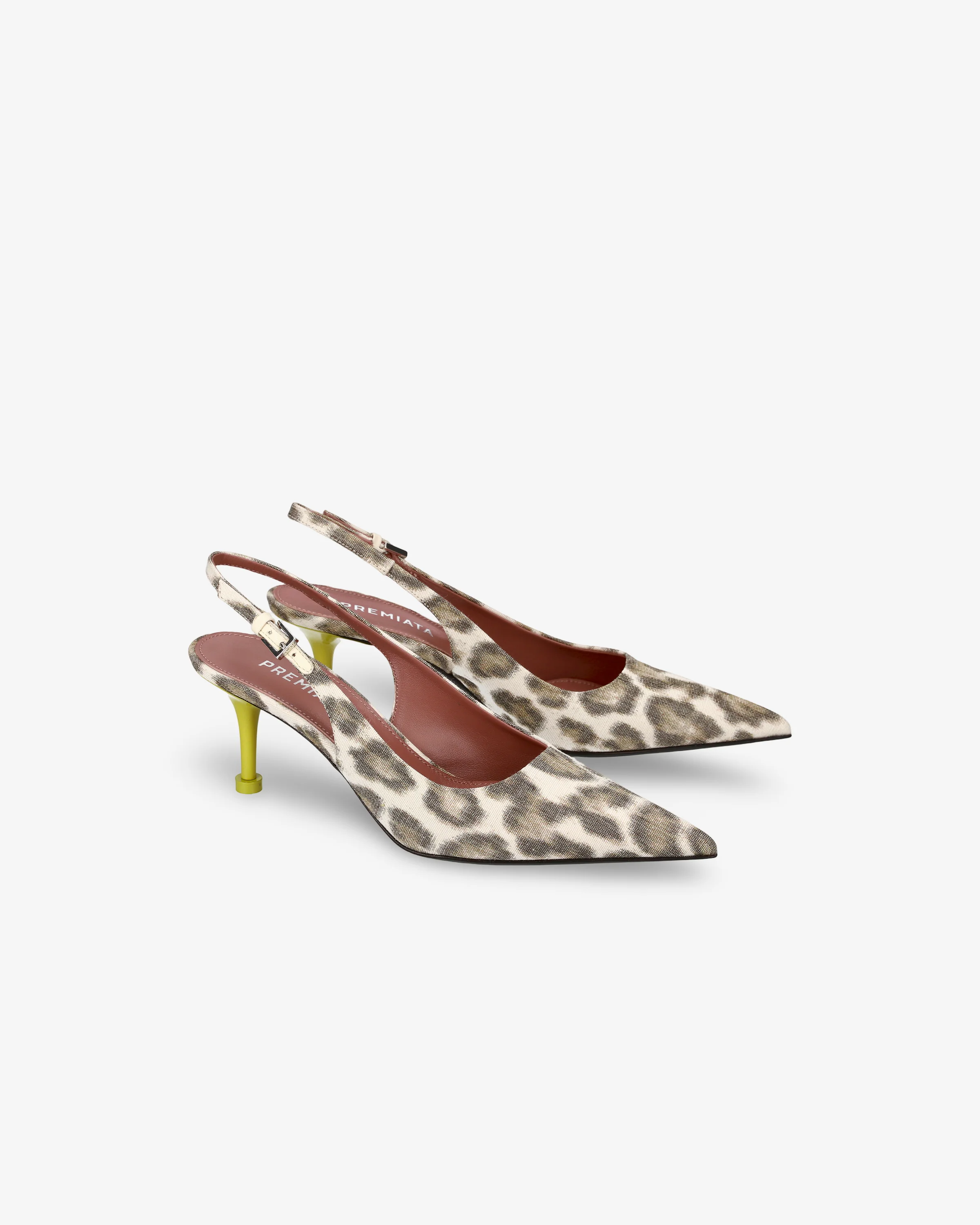 Chanel in Canvas Animalier con Tacco Lime