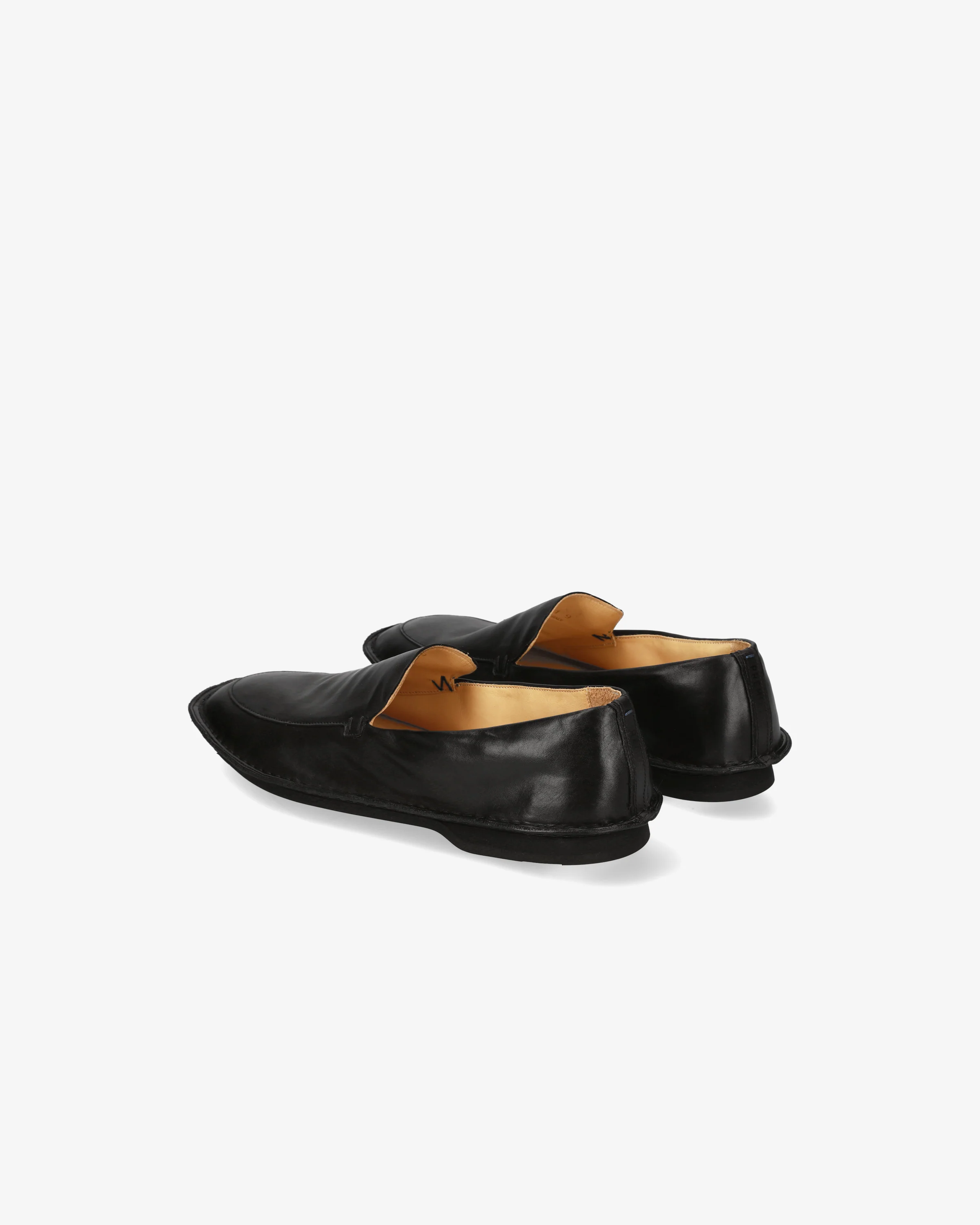 Black Napa Slipper with Rubber Bottom