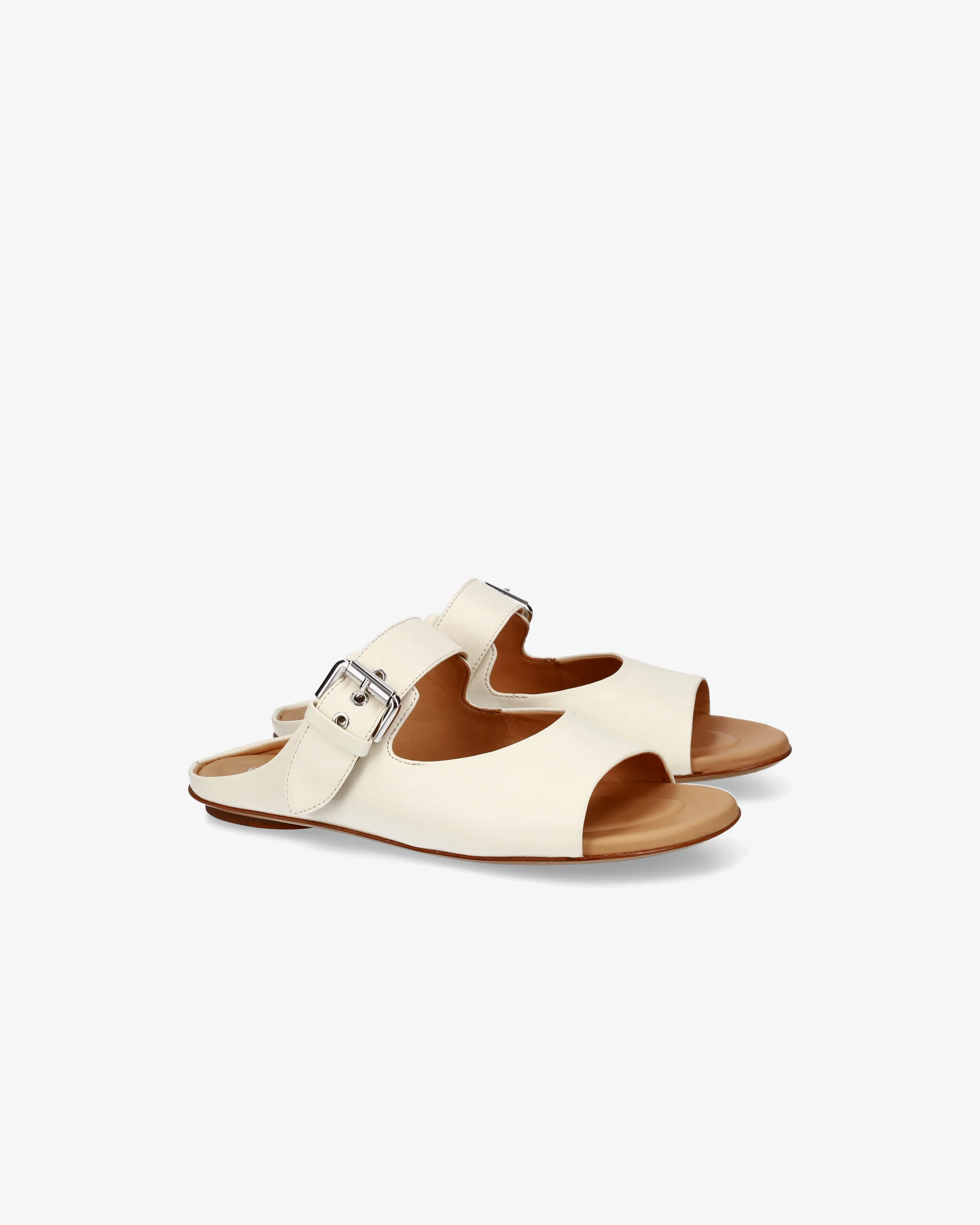 Bebè Sabot with Suede Buckle and Island Flat Heel