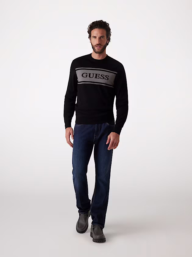 Two-toned logo sweater - GUESS