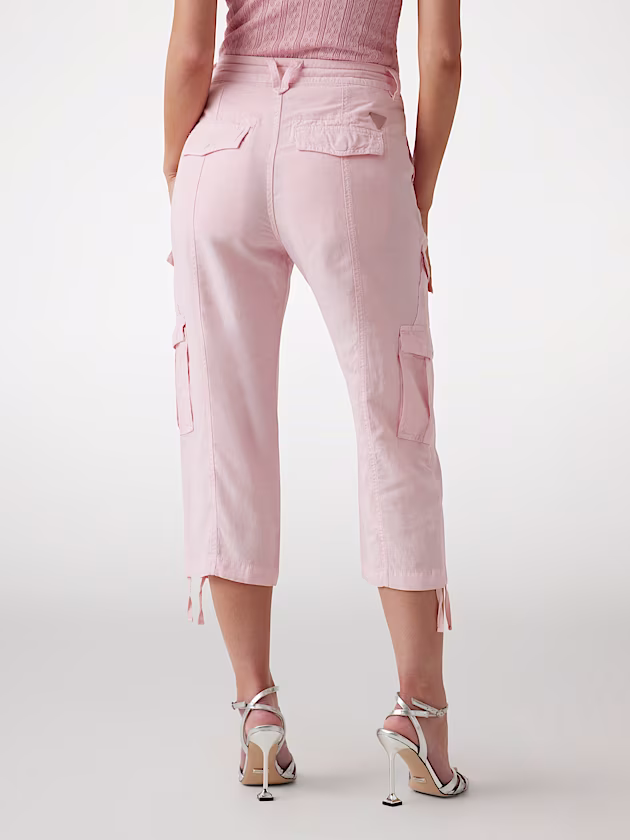Linen blend capri pants - GUESS