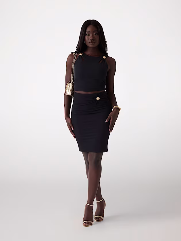 Crop top with cutout details - GUESS