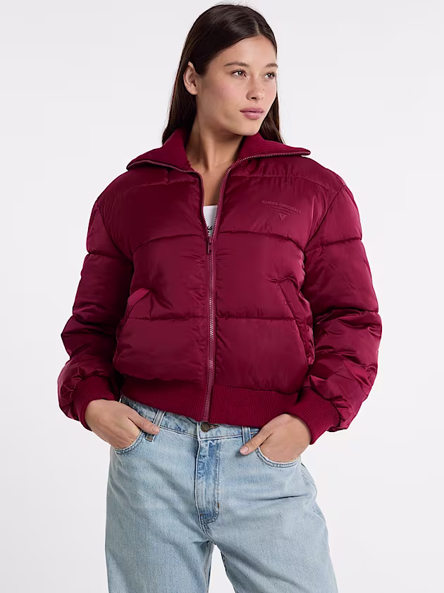 Satin puffer jacket - GUESS