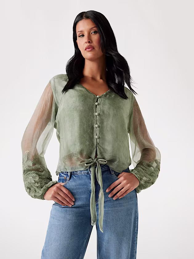 Silk-blend shirt - GUESS