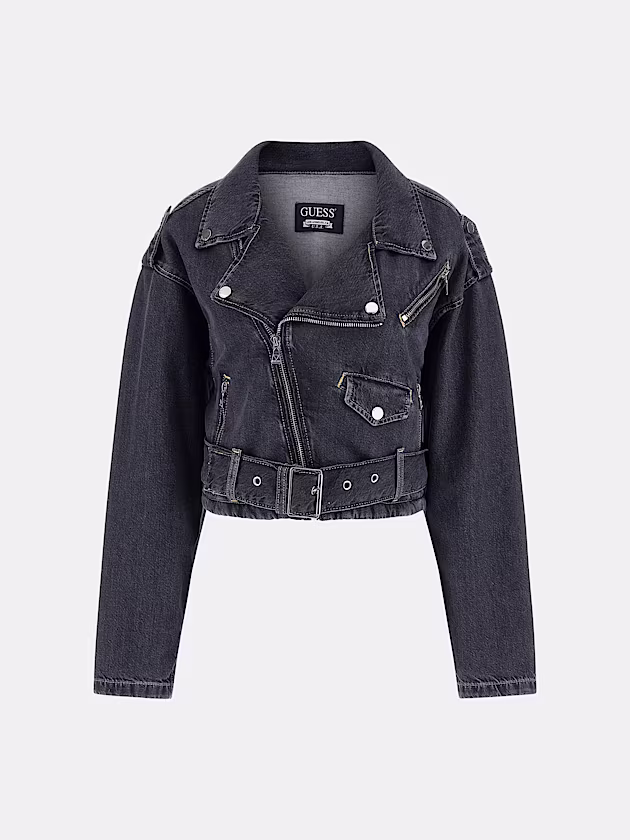 Denim biker jacket - GUESS