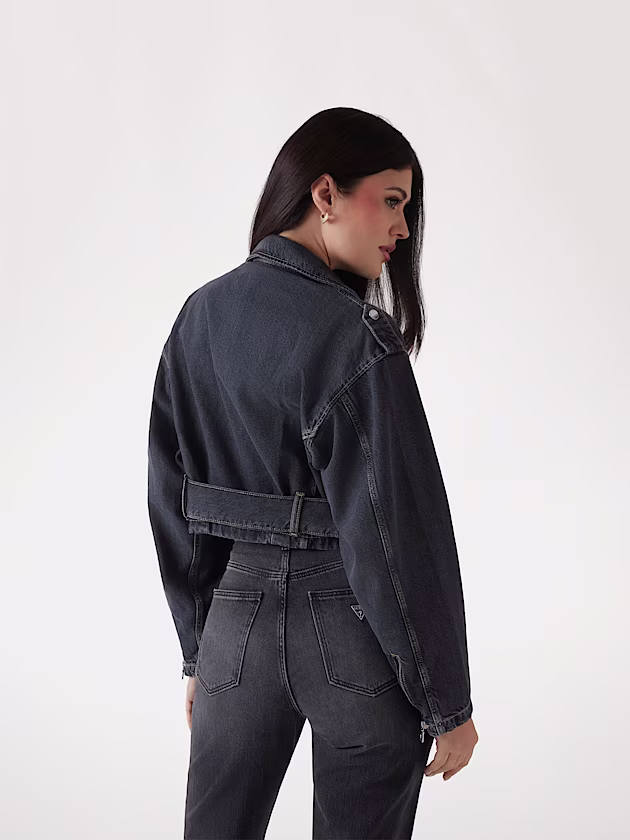 Denim biker jacket - GUESS