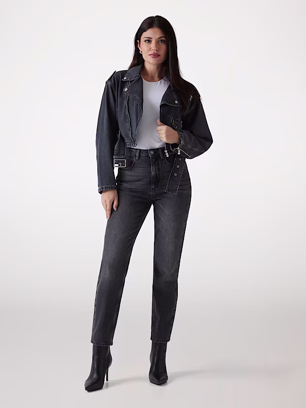 Denim biker jacket - GUESS