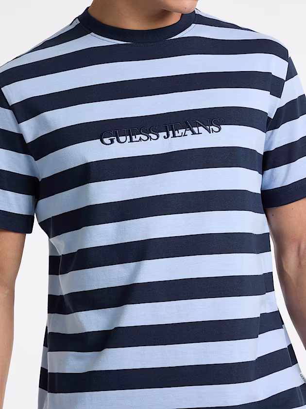 Striped Logo Tee - GUESS