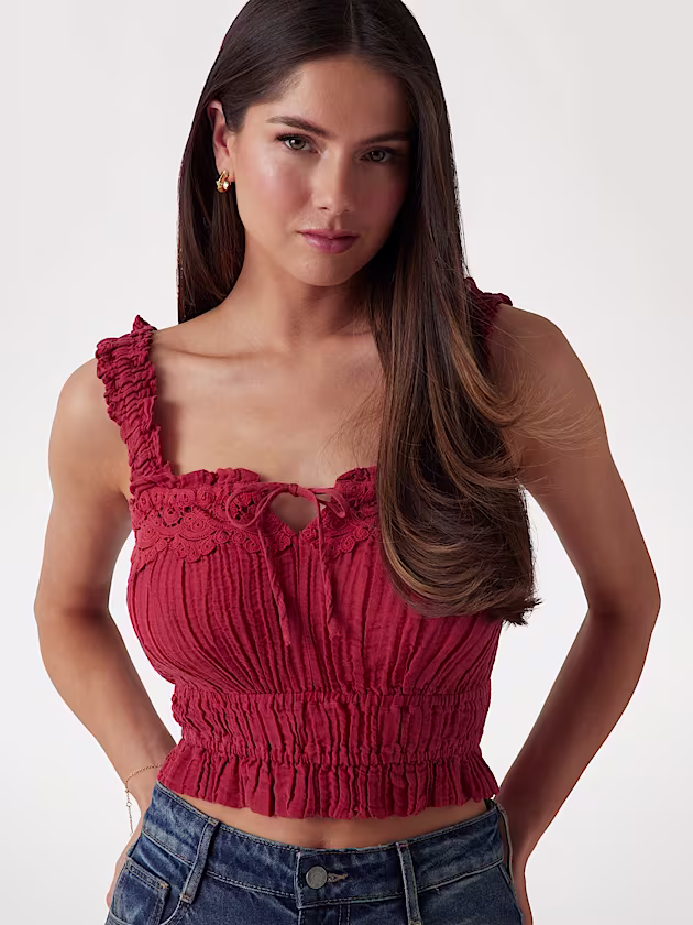 Lacy gauze top - GUESS