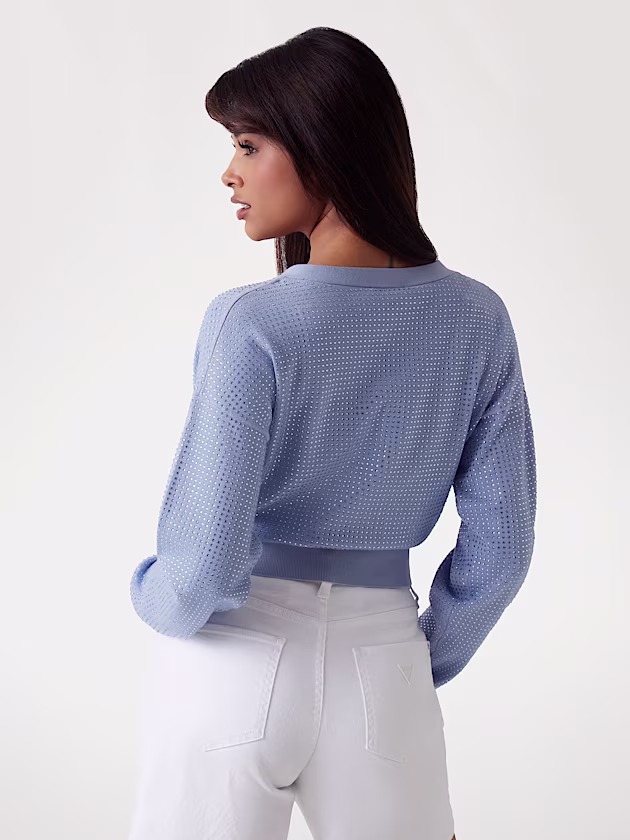 Cropped sweater cardigan - GUESS