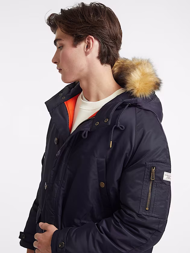 Hooded Nylon Parka - GUESS