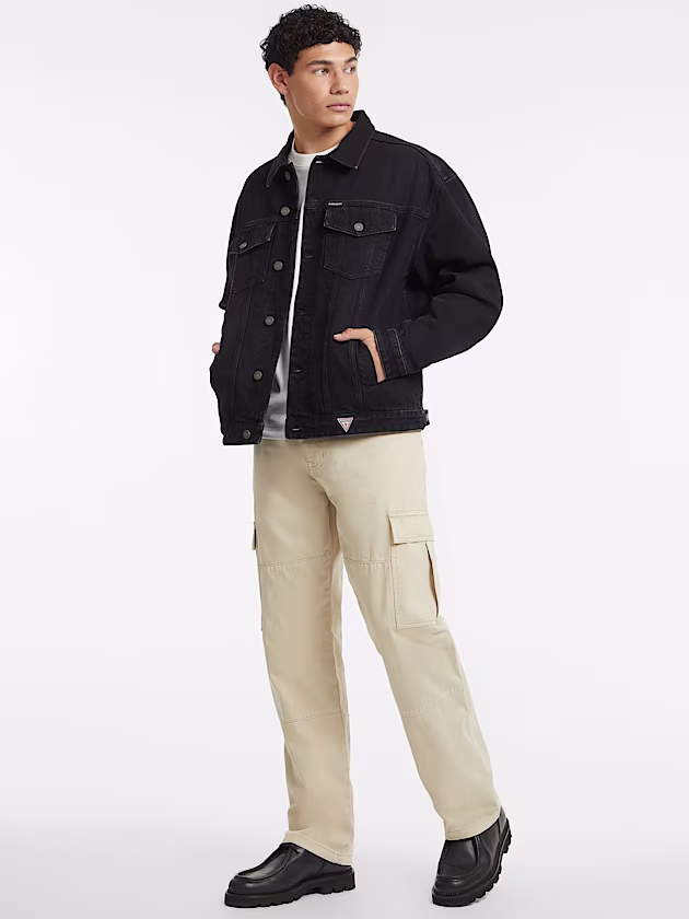 Oversized Denim Trucker Jacket - GUESS