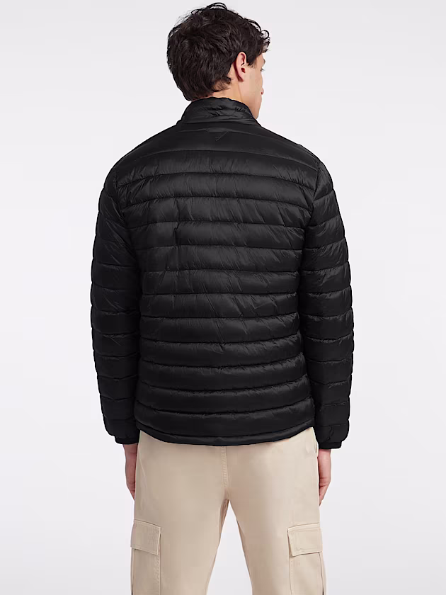 Nylon Hooded Puffer Jacket - GUESS