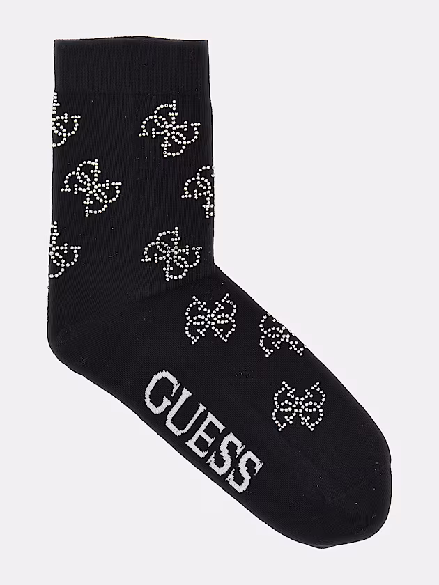All over 4G rhinestones logo socks - GUESS