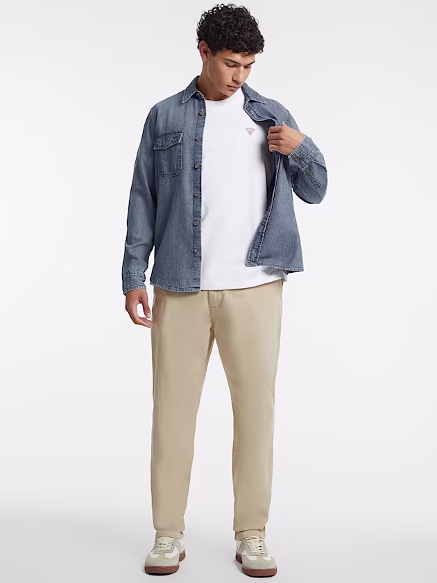 Regular Long-Sleeve Denim Shirt - GUESS