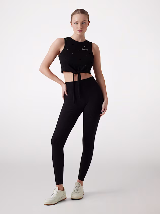 Front knot cropped T-shirt - GUESS