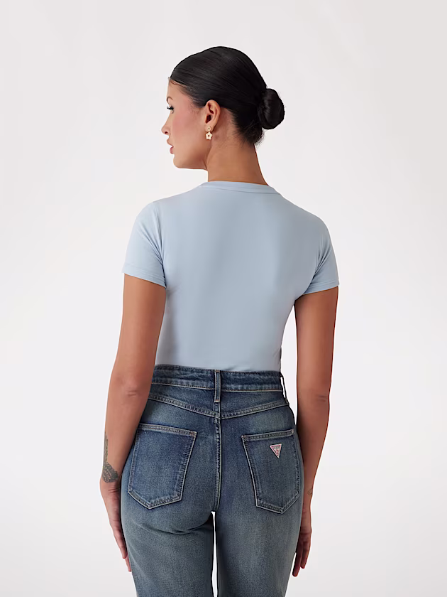 Small triangle logo stretch t-shirt - GUESS