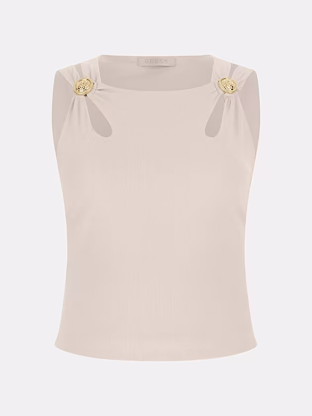 Crop top with cutout details - GUESS