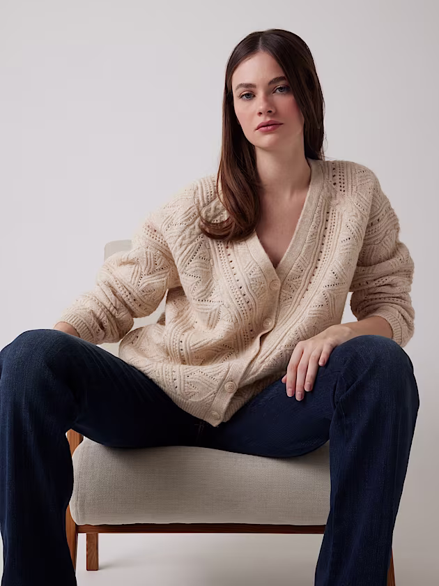 Alpaca wool-blend cardigan - GUESS