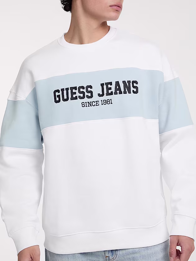 Horizontal Stripe Crewneck Sweatshirt - GUESS