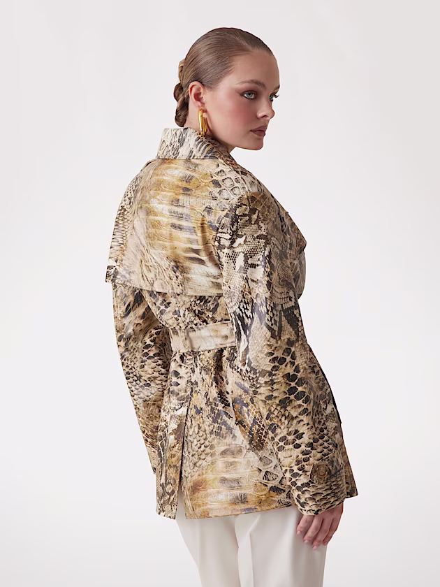 Marciano animal-print trench coat - GUESS
