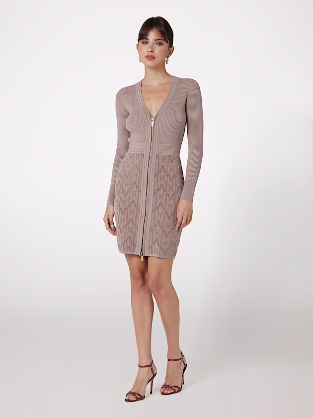 Marciano monogram sweater mini dress - GUESS
