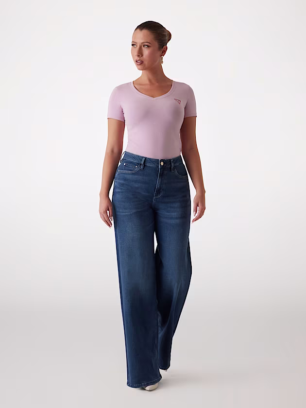 Small triangle logo stretch t-shirt - GUESS