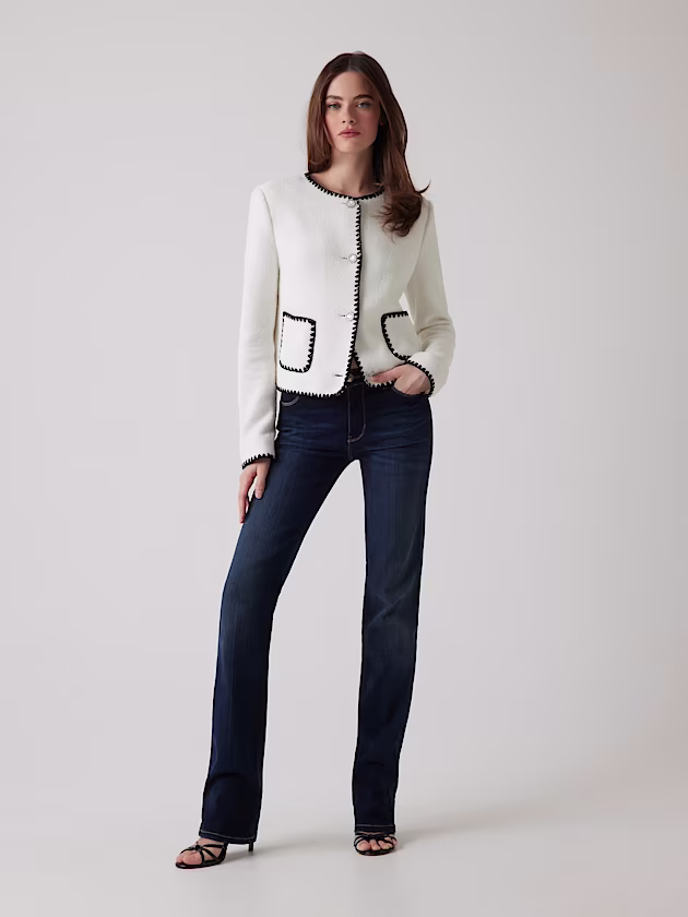 Twill jacket with contrast stitching - GUESS