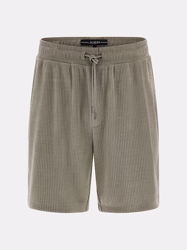 Textured knit regular-fit shorts - GUESS