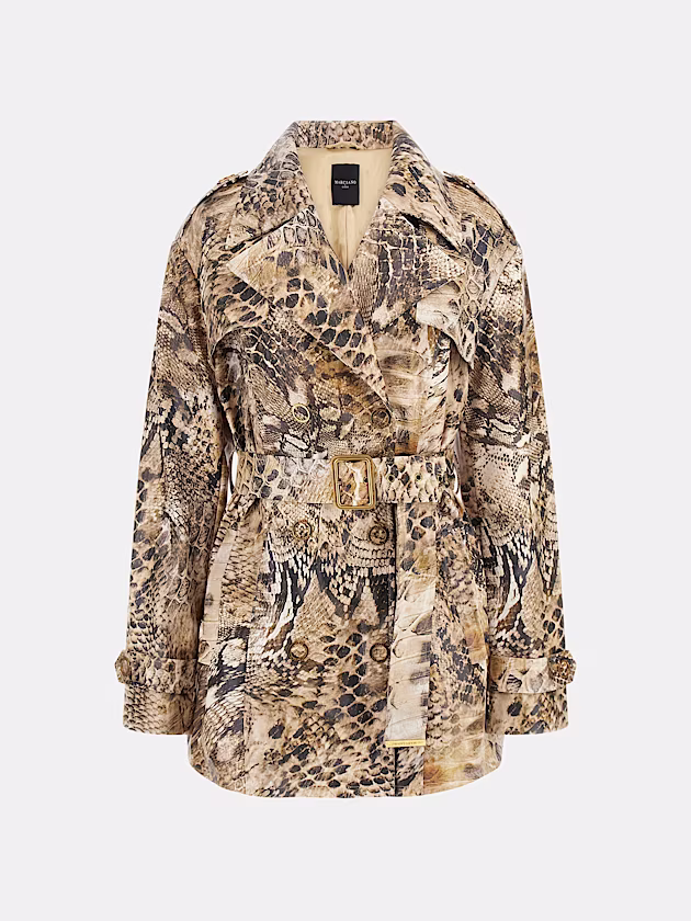 Marciano animal-print trench coat - GUESS