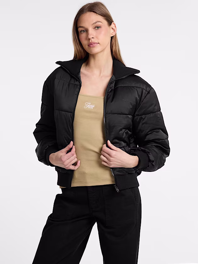 Satin puffer jacket - GUESS
