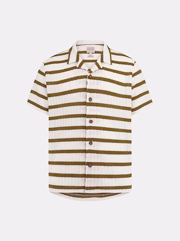 Striped textured knit shirt - GUESS